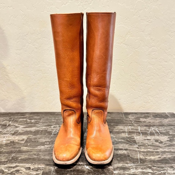 Frye Tan Leather Riding Boots - Picture 5 of 9